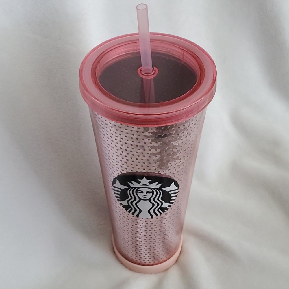 STARBUCKS PINK SEQUINS TUMBLER 2017
